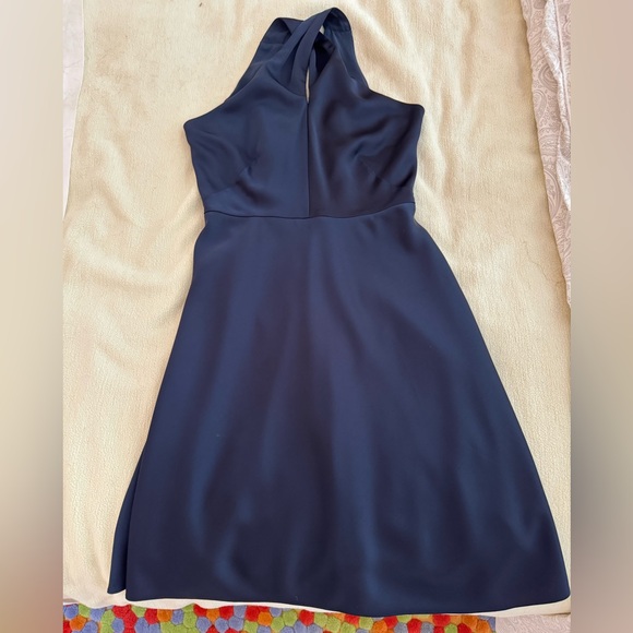 Women’s J. Crew Blue Halter A-Line Cocktail Dress Size 0 - Picture 1 of 3
